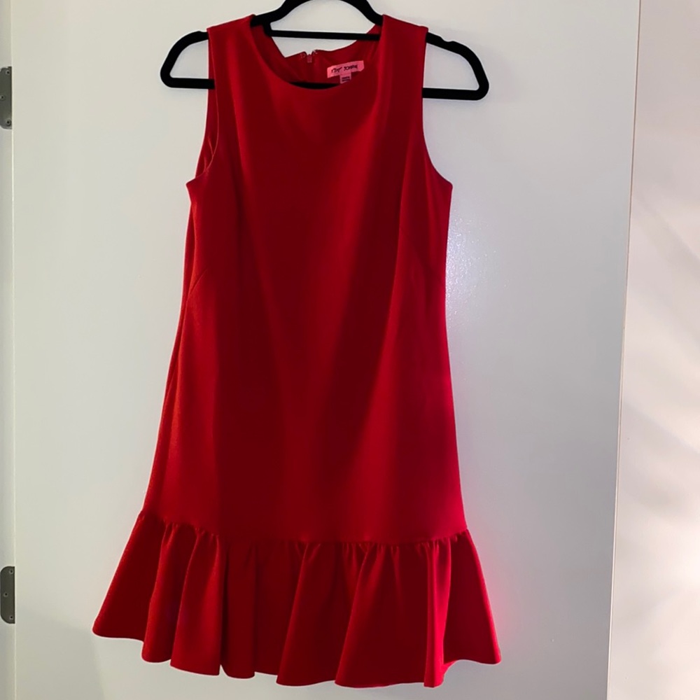 NWOT Red Betsy Johnson Dress w/ flared bottom